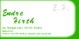 endre hirth business card